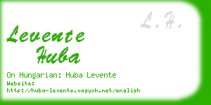 levente huba business card